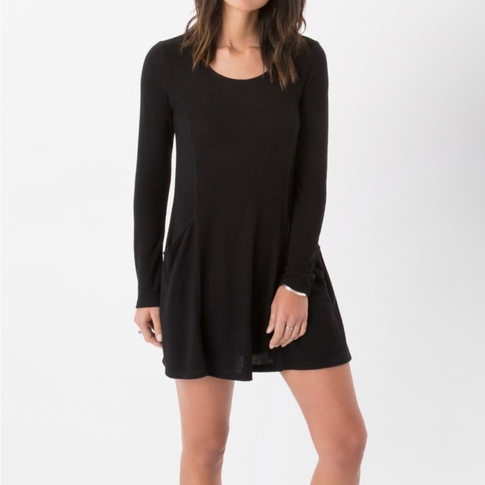 Z Supply Marled Dress Small Black Soft